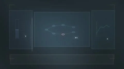 Data visualization and analysis on digital display screen Stock Footage 339292915