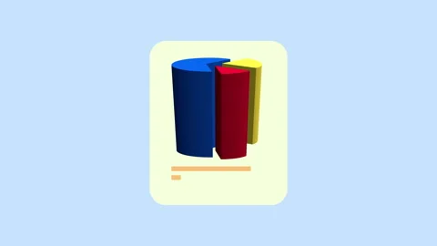 Data Visualization And Analysis, Pie Chart 2d Animation with Alpha Matte Stock Footage 336161516