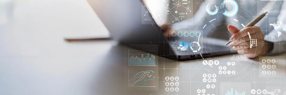 Data Visualization and Analytics for Informed Decision-Making on a Wide Banne Fotos Stock