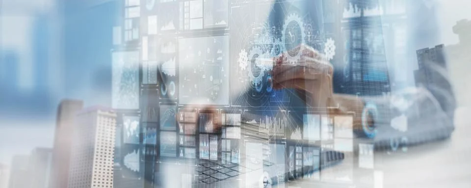 Data Visualization and Business Analytics Concept. Foto stock