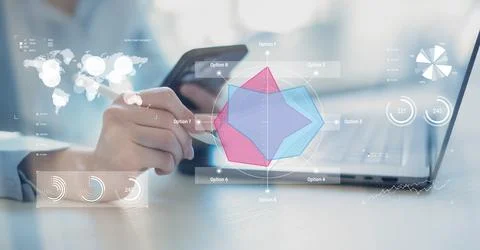 Data Visualization and Decision Analysis with Interactive Analytics. Foto stock