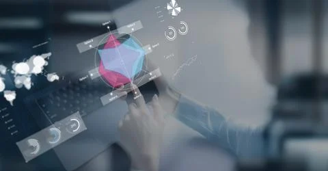 Data Visualization and Decision Analysis with Interactive Analytics. Stock Photos