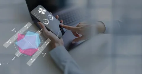 Data Visualization and Decision Analysis with Interactive Analytics. Stock Photos