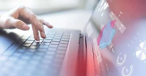 Data Visualization and Decision Analysis with Interactive Analytics. Stock Photos