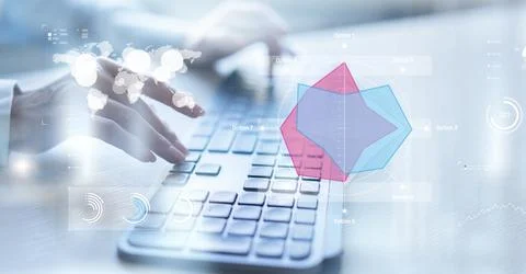 Data Visualization and Decision Analysis with Interactive Analytics. Stock Photos