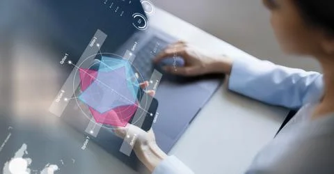 Data Visualization and Decision Analysis with Interactive Analytics. Stock Photos