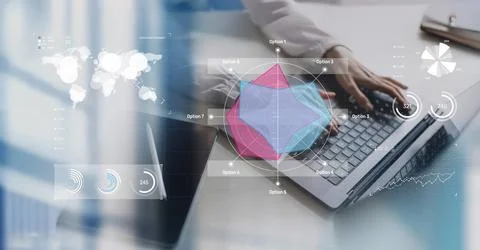 Data Visualization and Decision Analysis with Interactive Analytics. Stock Photos