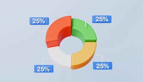 Data visualization and pie graph icon, pie chart data analysis concept Illustrazione stock