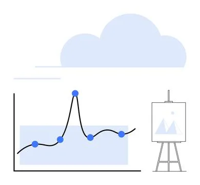 Data Visualization and Strategic Planning through Graphs and Analytics Illustrazione stock