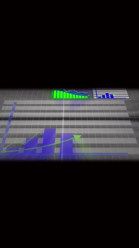 Data visualization animation modern abstract digital lines grid presentatio.. Video stock 321629814