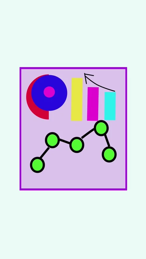 Data visualization animation showing growth and analysis concepts vertical .. Stock Footage 321627012