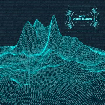 Data visualization background . Futuristic design hud element . Binary code Stock Illustration