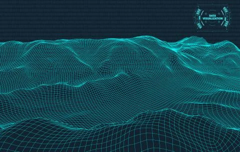 Data visualization background . Futuristic design hud element . Binary code Stock Illustration
