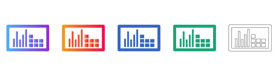 Data Visualization Bar Chart UI Elements Stockillustratie