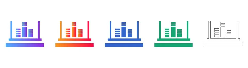 Data Visualization Bar Graph Interface Elements Stock Illustration