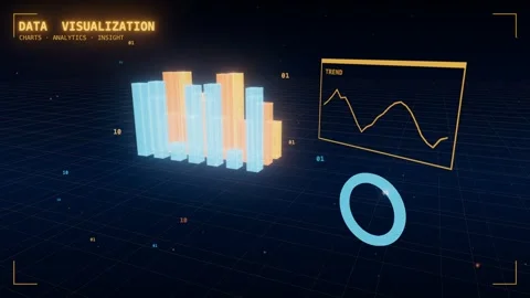 Data visualization bar line charts Stock Footage 339993869
