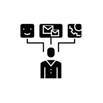 Data visualization black icon, vector sign on isolated background. Data Stockillustratie