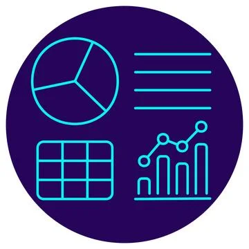 Data Visualization - Business Analytics icon. Vector thin line illustration 스톡 일러스트