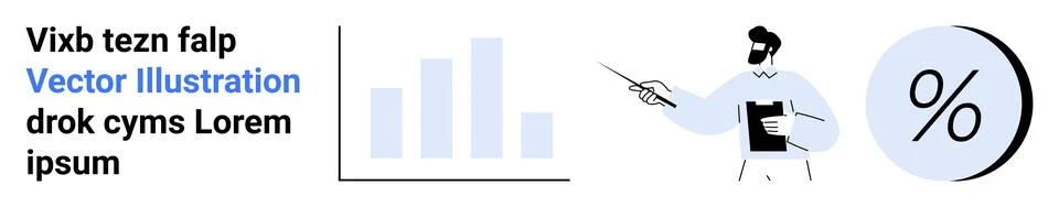 Data visualization, business analytics, team presentations, financial growth, Stock Illustration