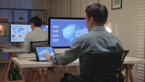 Data visualization for business analytics using AI tech talent tools. Vidéo 255701532