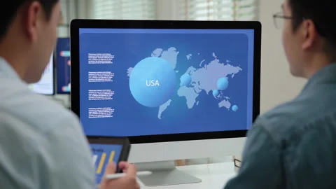 Data visualization for business analytics using AI tech talent tools. 스톡 동영상 258714799