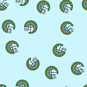 Data visualization chart deep learning vector seamless pattern Stock Illustration