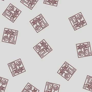 Data visualization chart deep learning line vector seamless pattern Stock Illustration
