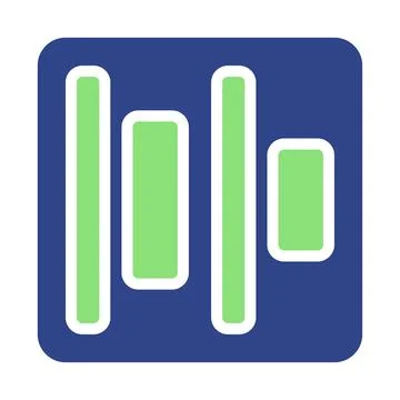Data Visualization Chart Graphic, Bar Indicators Illustrazione stock