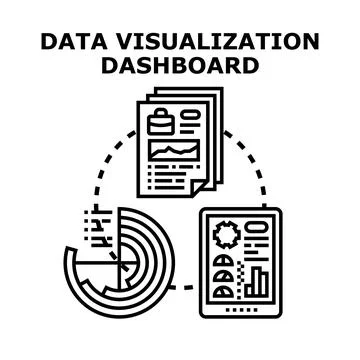 Data visualization dashboard displaying business analytics information イラスト素材