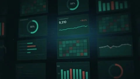 Data Visualization Dashboard Interactive Analytics Interface Business Metrics Stock Footage 344778340