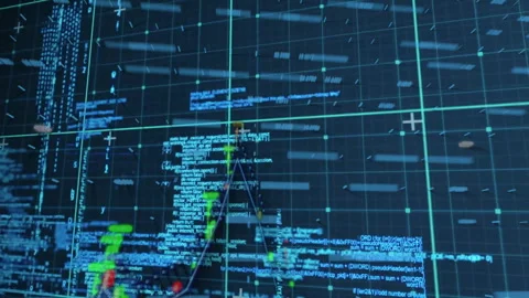 Data visualization displaying floating c... | Stock Video | Pond5