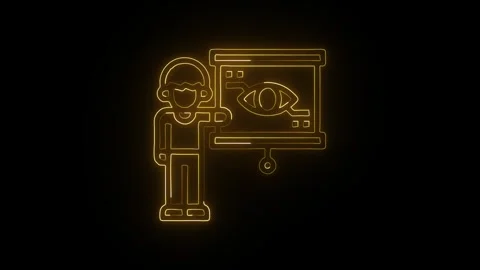 Data Visualization Icon Isolated on Black Background Graph Chart Graphic An.. Stock-Footage 331736712