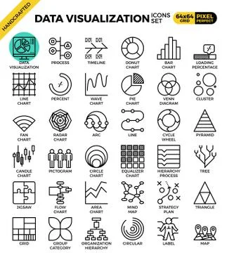 Data visualization icon set Stock-Illustration