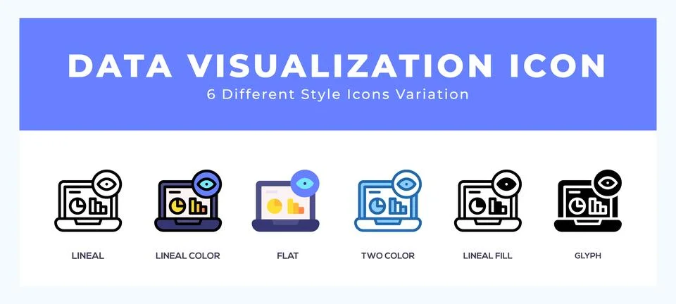 Data visualization icon set. vector illustration. 스톡 일러스트