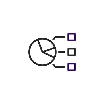 Data visualization icon showcasing business analytics with pie chart and in.. 스톡 일러스트