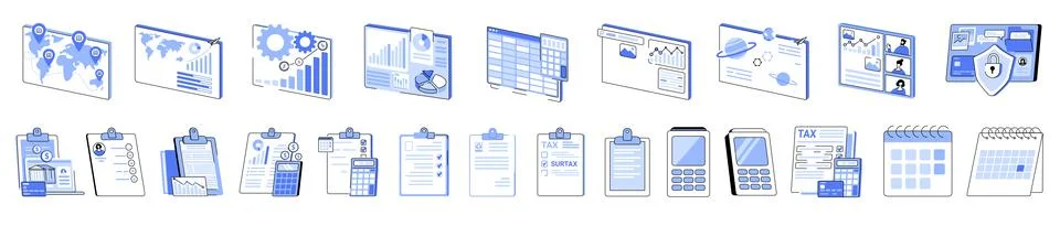 Data visualization Stock Illustration