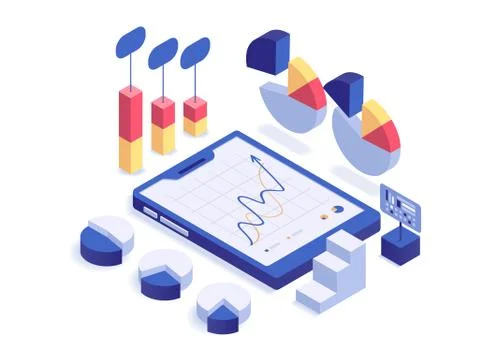 Data visualization illustration Stock Illustration