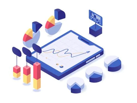 Data visualization illustration Illustrazione stock