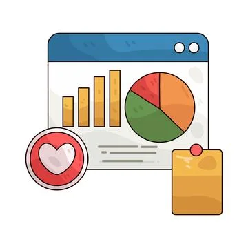 Data visualization illustration Illustrazione stock