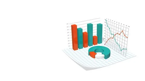 Data Visualization Infographic, Charts and Graphs Animation Illustrazione stock