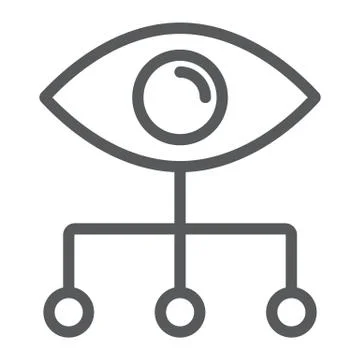 Data Visualization line icon, data and analytics イラスト素材