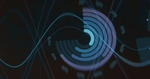 Data visualization, modern digital interface Stock Footage 321755581