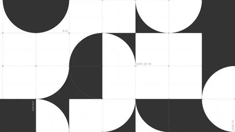 Data visualization. Monochrome shapes with curved and straight lines. イラスト素材