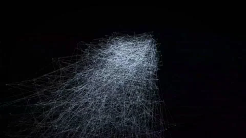 Data visualization in motion with abstract lines and shapes Stock Footage 340040120