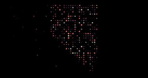 Data Visualization Particle Nevada State Shape Stock Footage 321940287