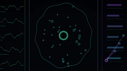 Data visualization of scientific analysis with abstract 库存影片 340339276