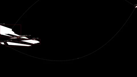 Data visualization showing tracking path over time Stock Footage 336811551