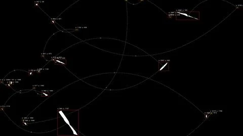 Data visualization showing tracking path over time Illustrazione stock