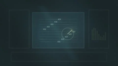 Data visualization shows trends and insights on a digital Stock Footage 339295414
