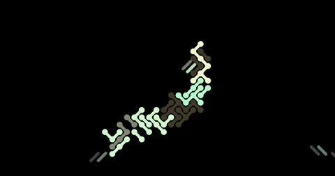 Data Visualization with Sliding Diagonals Creating Japan Map Stock Footage 325910371